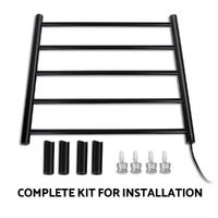 Devanti Electric Heated Towel Rail Rack 5 Bars Wall Mounted Clothes Dry Warmer thumbnail
