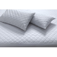 Elan Linen 100% Cotton Quilted Fully Fitted 50cm Deep Single Size Waterproof Mattress Protector thumbnail
