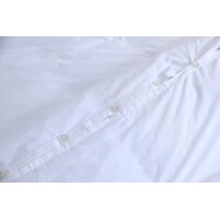 Elan Linen 100% Egyptian Cotton Vintage Washed 500TC White Queen Quilt Cover Set thumbnail