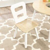 Round Table and 2 Chair Set for children (White Natural) thumbnail