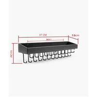 Wall Mount Hanging Jewellery Organiser Holder with 23 Hooks (Black) thumbnail