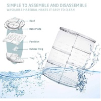 360 Degree Rotation Makeup Organizer Adjustable with Multifunction Cosmetic Storage Box thumbnail