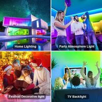 12M LED Strip Lights Rope Light for Bedroom and Home (5050 Lights Strip App with Remote Control) thumbnail