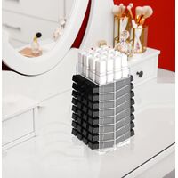 360 Rotating Lipstick Clear Acrylic Display Rack Organizer Stand Lazy Susan Makeup Cosmetics Storage Case Box Carousel Stunning Shelf with 80 Compartm thumbnail