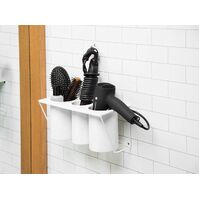 Hair Dryer Holder Care Tool Organizer for Bath Supplies Accessories (White) thumbnail