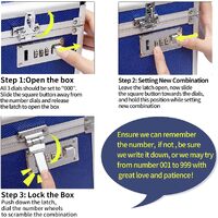 Locking Combination Medicine Box (Blue/Large) thumbnail