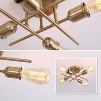 Modern Industrial Chandelier, 4 Light, Black thumbnail