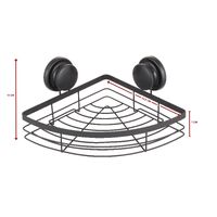 2 Pack Round Corner Shower Caddy Shelf Basket Rack with Premium Vacuum Suction Cup No-Drilling for Bathroom and Kitchen thumbnail