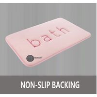 Extra Thick Memory Foam & Super Comfort Bath Rug Mat for Bathroom (60 x 40 cm, Pink) thumbnail