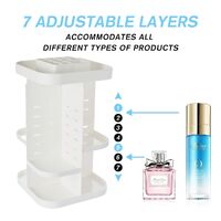 360 Rotating Large Capacity Makeup Organizer for Bedroom and Bathroom (White) thumbnail