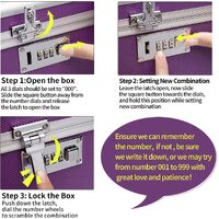 Locking Combination Medicine Box (Purple/Small) thumbnail