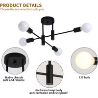 Mid Century Chandelier Modern, 4-Light thumbnail