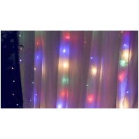 300 LEDs Window Curtain Fairy Lights 8 Modes and Remote Control for Bedroom (Multicolor, 300 x 300cm) thumbnail