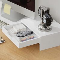 White Monitor Stand with Drawers thumbnail