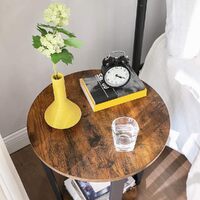 Industrial Iron Frame Round Coffee Table thumbnail