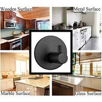 4 Pack Stainless Steel self-Adhesive Wall Hook for Bathroom and Kitchen thumbnail