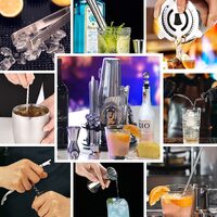 Cocktail Shaker Set Boston 23-Piece Stainless Steel and Professional Bar Tools for Drink Mixing thumbnail
