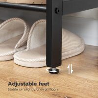 5-Tier Shoe Rack, Industrial Shoe Organizer Storage Bench thumbnail
