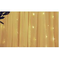 300 LEDs Window Curtain Fairy Lights 8 Modes and Remote Control for Bedroom (Warm White, 300 x 300cm) thumbnail