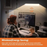 54 LED Rechargeable Under Cabinet Night Lighting for Kitchen and Bedroom (Silver and Yellow Light) thumbnail