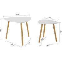 Set of 2 White Side Nesting Tables thumbnail