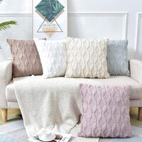 2 Pack Decorative Boho Throw Pillow Covers 45 x 45 cm (Black) thumbnail