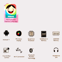 7 Inch IPS Touch Pink Tablet WiFi Quad Core 16GB Kids Iwawa Parent Control thumbnail