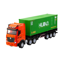 1:18 Scale 9-Channel Alloy Remote Control Container Truck with Lights & Sound for Indoor Play thumbnail