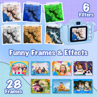 Kids Digital Dual Lens Camera, 4x Zoom and HD Video Recording (Blue) thumbnail