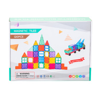 120 Pcs non-toxic STEM Educational, Durable Magnetic Tiles/Puzzle with Storage Bag thumbnail