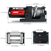 X-BULL Electric Winch 3000LBS 12V Steel Cable Wireless Remote ATV UTV 4WD BOAT 20 Units thumbnail