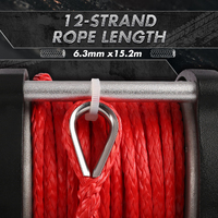 X-BULL Electric Winch 5000LBS 12V 15.2M Synthetic Rope Wireless ATV UTV 4WD Boat thumbnail