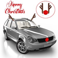 Reindeer Car Antlers and Nose Decoration Set Xmas Jingle Bells 20 sets thumbnail