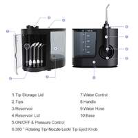 Water Jet Dental Flosser 1000ml Black - Electric Oral Pressure Irrigator thumbnail