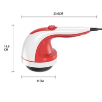 Handheld Vibration Massager Red - 4 Interchangeable Heads Adjustable Speed thumbnail