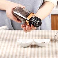 Salt and Pepper Grinder - 180ml Glass Design + Rose Gold Bottle Manual Hand Mill thumbnail