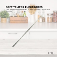1x 8" Silver Rods 12 Gauge 99.99% High Purity Fine Soft Wire Colloidal Electrode thumbnail