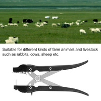 Ear Tag Applicator Plier + Case - Alloy Livestock Animal Cattle Punch Tagger thumbnail