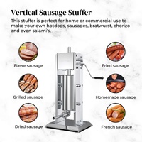 5L Manual Vertical Sausage Filler - Stainless Stuffer Meat Press Machine thumbnail