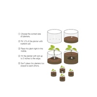 6 Pck 10 Gallon Fabric Flower Pots 38L Garden Planter Bags Black Felt Root Pouch thumbnail