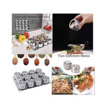 12 Magnetic Spice Jar Tins and Steel Plate - 150g Seasoning Storage Containers thumbnail