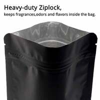 400 Resealable Mylar Stand Up Bags 36x25cm - Black Food Packaging Zip Pouch thumbnail