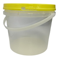 Bulk 100 x 2.2L Honey Bucket with Lid - 3Kg Clear Tamper Proof Plastic Tub thumbnail