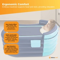 Portable Bathtub and Wireless Pump - Inflatable Foldable Collapsible Adult Tub thumbnail