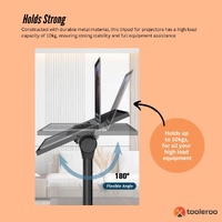 Laptop Stand Tripod - Adjustable Height Projector Holder With Phone Mount thumbnail