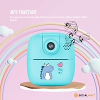 Kids Rechargeable Instant Print Camera Blue - Digital Thermal Photo Video MP3 thumbnail