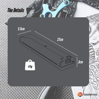Tooleroo Portable A4 Thermal Printer Black + Tattoo Stencil Paper - Wireless thumbnail