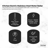 Kitchee 15L Electric Water Boiler - Stainless Steel Commercial Hot Liquid Urn thumbnail