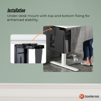 Tooleroo Under Desk CPU Holder PC Mount - Adjustable 360 Degree Rotation Rack thumbnail