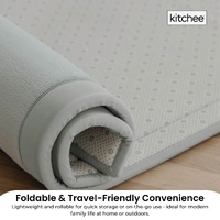 Kitchee Kids Foam Floor Play Mat 200x200cm – Padded Thick Soft Tatami Style Grey thumbnail
